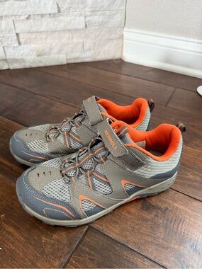 Merrell Gray and Orange Trail Sneakers